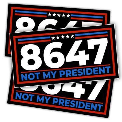 VOTANTA (7.5"x3.75") 86 47 Not My President Bumper Sticker, Anti Felon 47th US Presidential Election Bumper Stickers, Funny Political Decals Democrats Gifts, Decal for Car Truck Window