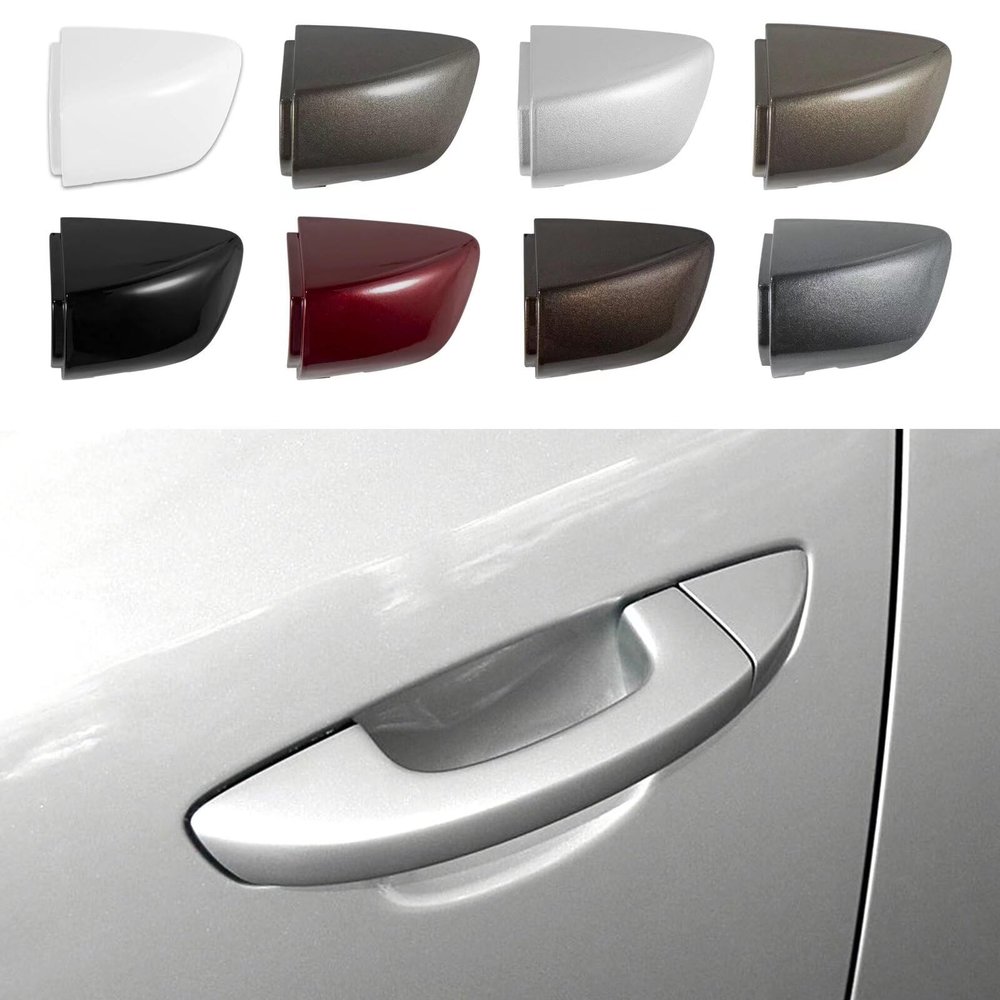 CZShiYue Car Front Left Exterior Door Handle Lock Cover Fit for VW Golf 6 Passat Scirocco Sharan Skoda Superb Seat Alhambra 1K8837879 5KD837879 Door Handle Cover Gray