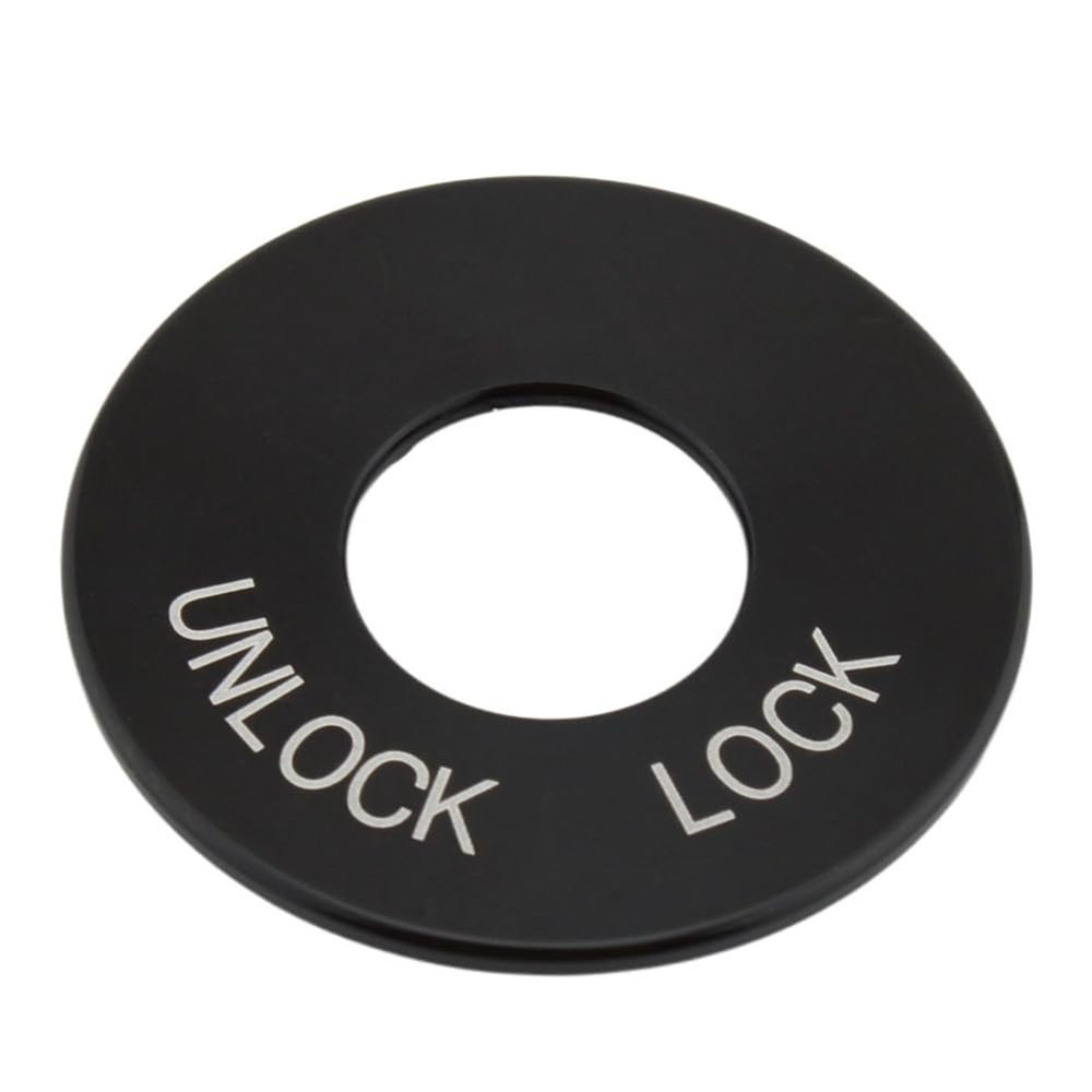 Rbanna1 Fork Lock Trim Insert Black Aluminium Alloy for Harley-Davidson for Road King Special 2015-2024 1 Pc