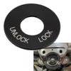 Rbanna1 Fork Lock Trim Insert Black Aluminium Alloy for Harley-Davidson for Road King Special 2015-2024 1 Pc view 2