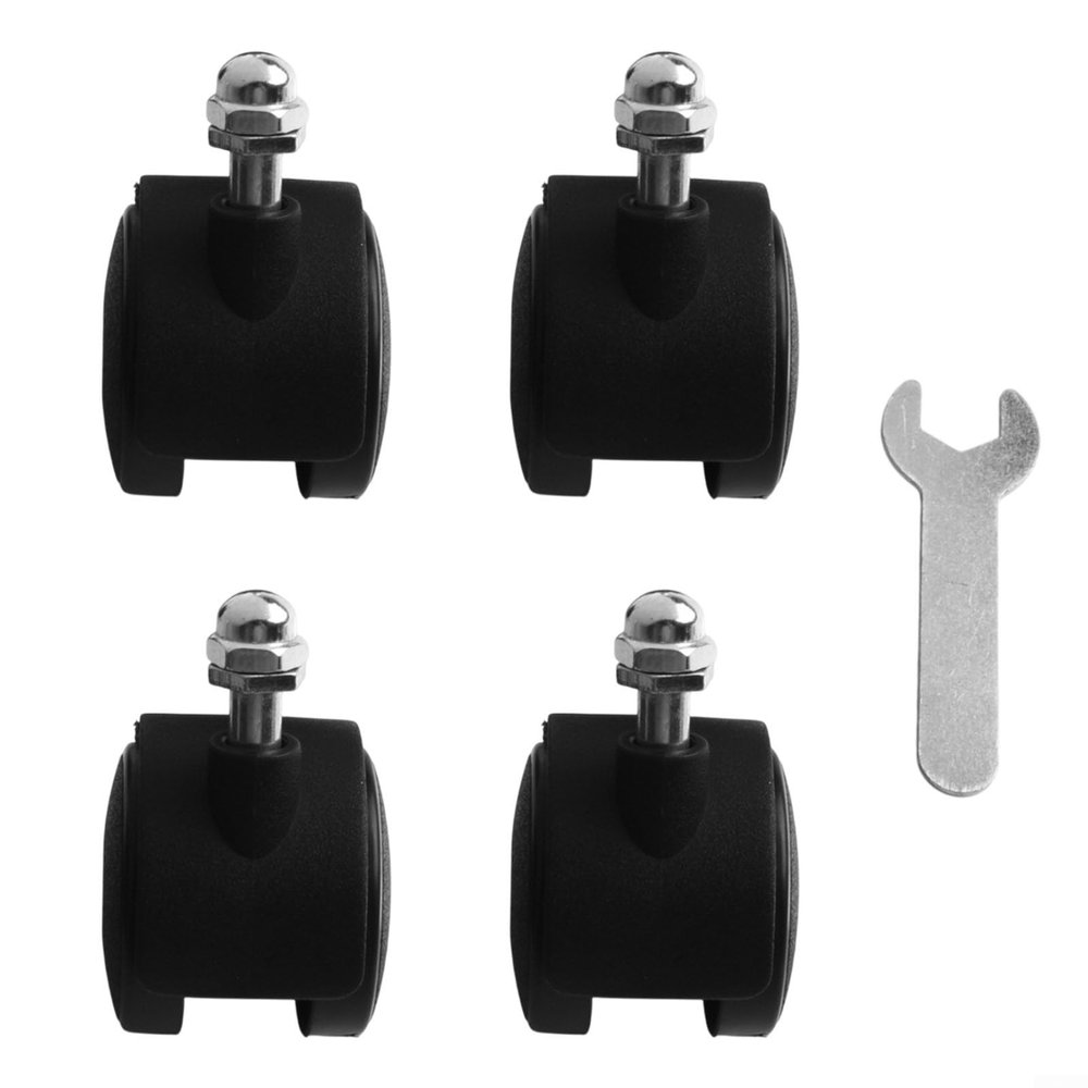 4Pcs Caster Wheels for Electric Oil Heater Replacement Compatible for Midea, 8mm Thread(Without Brake)