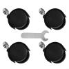 4Pcs Caster Wheels for Electric Oil Heater Replacement Compatible for Midea, 8mm Thread(Without Brake) view 3