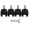 4Pcs Caster Wheels for Electric Oil Heater Replacement Compatible for Midea, 8mm Thread(Without Brake) view 4