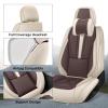 BYXN Car Seat Cover Full Set for Lexus GX 460 2010-2023,Faux Leather Seat Cover for Car,Breathable Vehicle Cushions Cover Waterproof Automotive Seat Covers with Headrests(5 seat,Beige&Brown) view 2