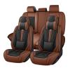 BYXN Car Seat Cover Full Set for Lexus GX 460 2010-2023,Faux Leather Seat Cover for Car,Breathable Vehicle Cushions Cover Waterproof Automotive Seat Covers with Headrests(5 seat,Black&Brown) view 1