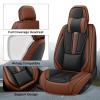 BYXN Car Seat Cover Full Set for Lexus GX 460 2010-2023,Faux Leather Seat Cover for Car,Breathable Vehicle Cushions Cover Waterproof Automotive Seat Covers with Headrests(5 seat,Black&Brown) view 2