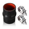 BEIJIULI 3" ID Straight Silicone Hump Coupler Hose with Stainless T-Bolt Clamp,4 Layers Reinforced,Thickness(5mm),Length 4 inch for Pipes Connecting view 1