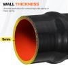 BEIJIULI 3" ID Straight Silicone Hump Coupler Hose with Stainless T-Bolt Clamp,4 Layers Reinforced,Thickness(5mm),Length 4 inch for Pipes Connecting view 3