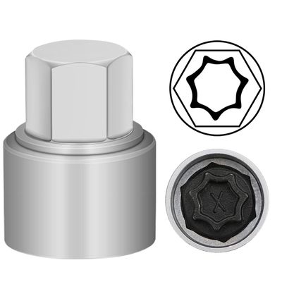 JEUCLEL X Wheel Locking Nut Key Compatible with Audi Series, (Socket OD 27mm - ID 25mm), Wheel Lock Nut Socket Adapter, Wheel Anti-Theft Lug Nut Removal Tool, Anti-Theft Screw Remover