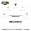 Outdoor Customs Gone Fishing White Crappie Metal License Plate Frame, Chrome Plated, UV-Resistant, 3D Domed Fish Decal, Weatherproof, Made in USA, Silver view 2