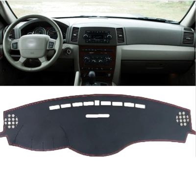 SpaNn Leather Car Dashmat Dashboard Cover Pad Dash Mat Carpet,Fit for Jeep Grand Cherokee G3 2004 2005 2006-2009 Accessories