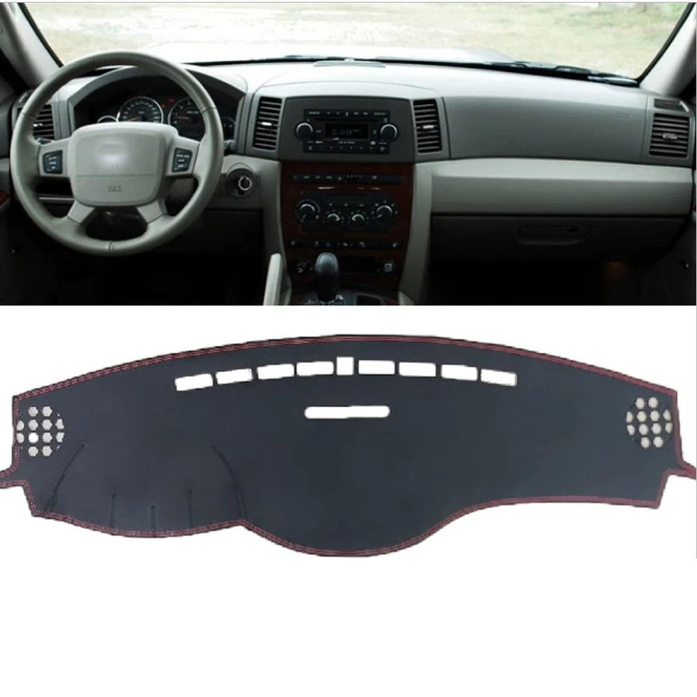 SpaNn Leather Car Dashmat Dashboard Cover Pad Dash Mat Carpet,Fit for Jeep Grand Cherokee G3 2004 2005 2006-2009 Accessories