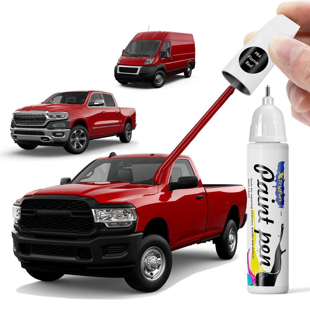 XTryfun PR4 Flame Red Touch Up Paint Compatible with Dodge
