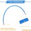 VekAuto 2 Pcs 24 Inch 1/8" NPT Grease Gun Flex Hose, Trailer Flex Grease Hose Extension Non-Slip Universal for Car Durable Metal Blue view 4