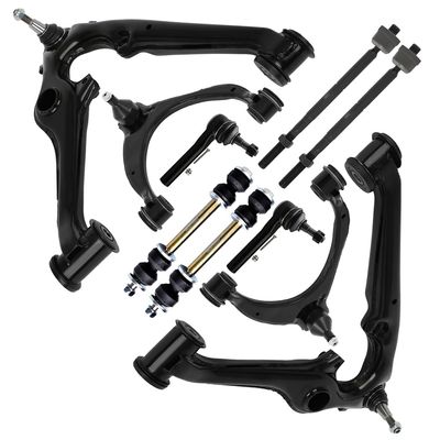 10PCS ASTOU Front Suspension Kit fit for 2015-2020 for Cadillac Escalade 2014-2018 for Chevrolet Cheyenne/Silverado 1500 2015-2020 for Chevrolet Suburban Upper Lower Control Arm Tie Rod End Sway Bar