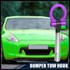 Hihaha Purple Aluminum Alloy Round Front Rear Bumper Trailer Ring Eye Towing Tow Hook Screw for Nissan GTR R35 2009-up Durable Material view 2