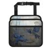 HISQSTUU Blue Flying Birds Car Backseat Organizer PU Leather Automotive Back Seat Storage Bag Universal Hanging Garbage Box Travel Accessories Foldable view 2