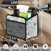 HISQSTUU Watercolor Birds Blueberries Car Backseat Organizer PU Leather Automotive Back Seat Storage Bag Universal Hanging Garbage Box Travel Accessories Foldable view 3