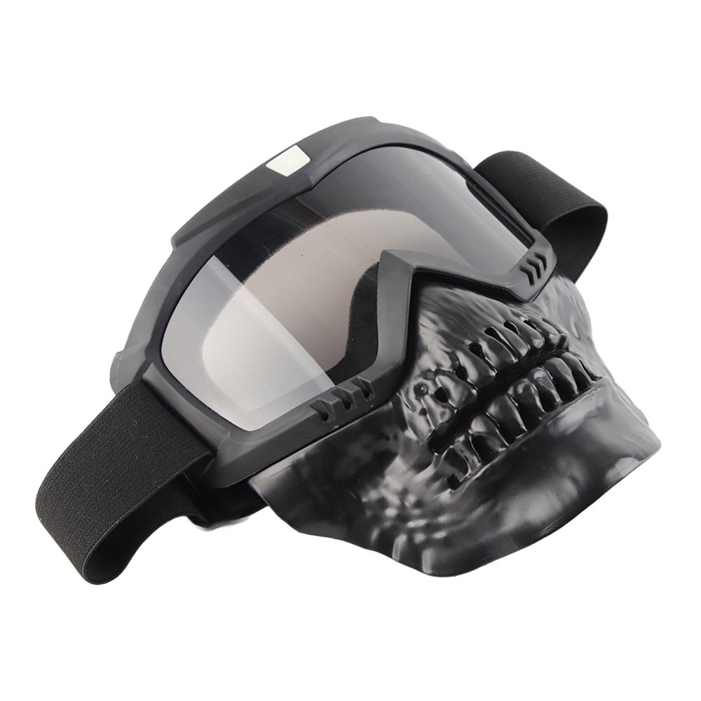 Motorcycle Helmet Goggles with Detachable Mask Outdoor Sports Gray (Gray)