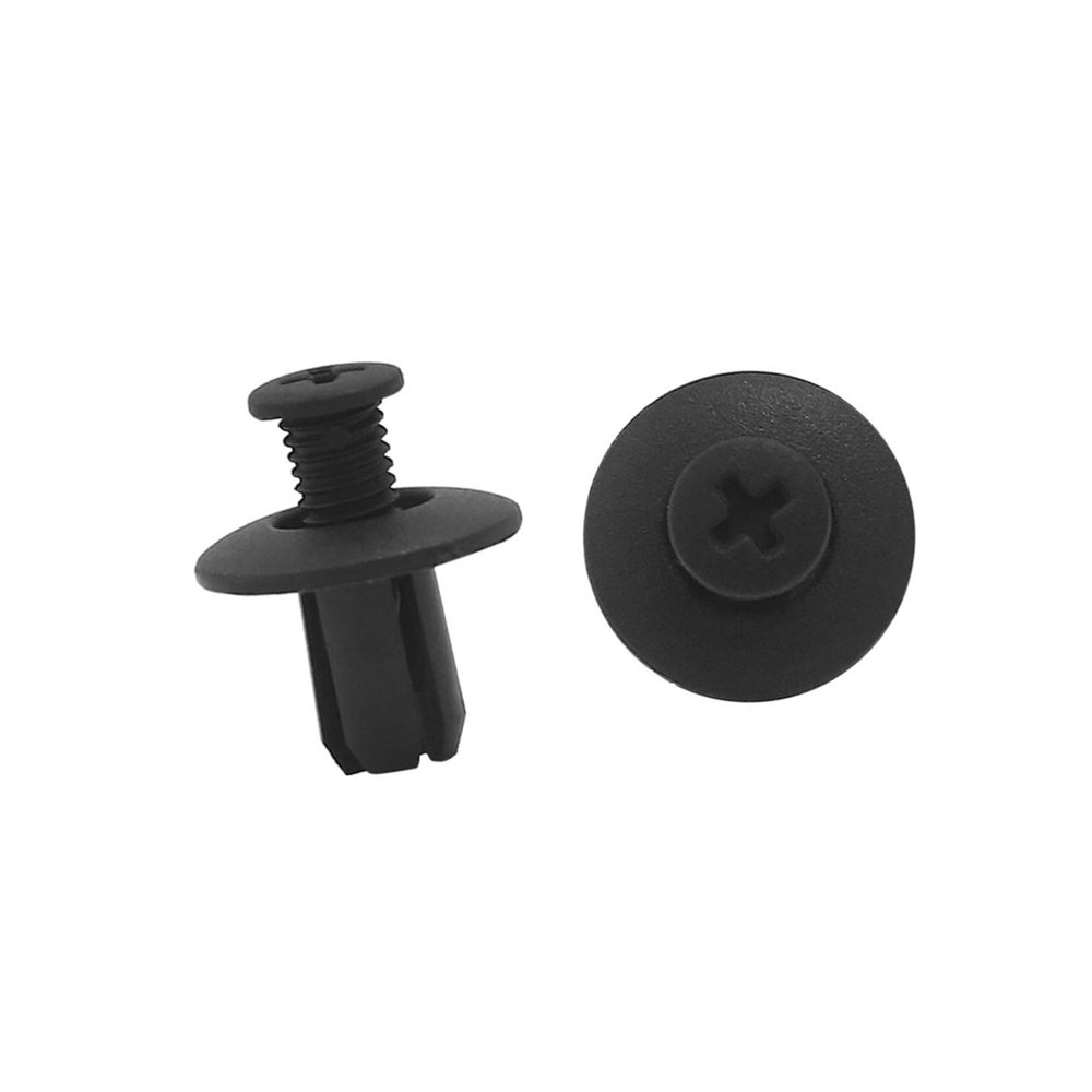 REPAIROCK 30 Pcs Black 8mm Hole Plastic Rivets Fastener Fender Push Pin Clips for Auto Car Auto Replacement Parts