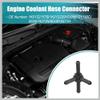 RATCHROLL Engine Coolant Hose Connector for Audi A6 2021-2022 for Volkswagen Beetle Jetta 2001-2021 No.1K0122157B/1K0122291C/058121132C/8D0819373N/8D0819371H Replacement Car Parts view 2