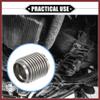 HEROFFIX Car Exhaust Flexible Pipe, 63.5x100mm 2.5"x3.94" Exhaust Flex Connector Pipes Bellows Universal for Car Durable Stainless Steel Silver Tone Replace Parts view 2