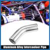 A ABSOPRO 76mm 3" OD 4" 100mm Leg Length Universal Car Aluminum Alloy Tube Intercooler Pipe 45 Degree Bend Elbow Air Intake Joiners Tubing - Pack of 1 Item Replacement view 2
