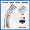 A ABSOPRO 76mm 3" OD 4" 100mm Leg Length Universal Car Aluminum Alloy Tube Intercooler Pipe 45 Degree Bend Elbow Air Intake Joiners Tubing - Pack of 1 Item Replacement view 3