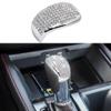 NIUHURU Car Interior Diamond Cover Bling Crystal Rhinestones Accessories Compatible with Honda CRV Breeze 2023-2025 (Silver, Shifter Lever Sticker 1 piece) view 1
