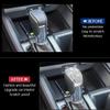 NIUHURU Car Interior Diamond Cover Bling Crystal Rhinestones Accessories Compatible with Honda CRV Breeze 2023-2025 (Silver, Shifter Lever Sticker 1 piece) view 2