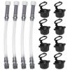 mapleza 4 PCS High - Performance Racing & Household Gas Can Hoses with 8 PCS Fuel Jug Vent Caps Fuel Can Hose Suitable for 3/5/5.5 Gallon VP Fuel Jugs view 1
