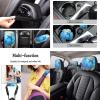 Baxinh Dolphin Ocean Print Car Seat Cover Full Set Steering Wheel Covers Armrest Pads Covers Waterproof Lipstick Holder Keychains Car Coaster Decorative Car Accessories Set, 15 Pieces, Blue view 3