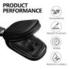 Wuyaoyao Car Key Case, Car Key Fob Cover Case, Leather Key Fob Case with Metal Hook and Keyring Zipper Bag for Remote Key Fob (Black) view 4