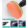 Car Foam Drill Buffing Pad Polishing Pad Kit 6 Pcs 4 Inch Car Buffer Polishing Kits Sponge and Wool Polishing Pads Set view 2