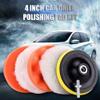 Car Foam Drill Buffing Pad Polishing Pad Kit 6 Pcs 4 Inch Car Buffer Polishing Kits Sponge and Wool Polishing Pads Set view 3