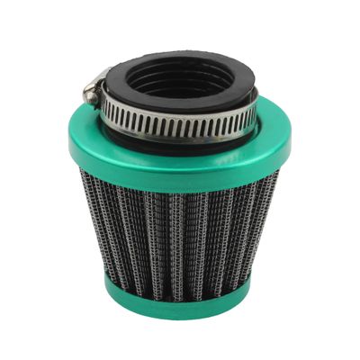 PowerMotor 42mm Motorcycle Air Filter,Universal Air Intake Filter Cleaner For GY6 50cc-250CC Dirt Bike ATV Quad Scooter Go Kart Carburetor-42mm Green