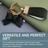 Bling Car Rhinestone Bow Leather Keychain Pendant, Alloy + PU Leather Portable Creative Cute Key Ring, Universal for Cars (Black) view 4