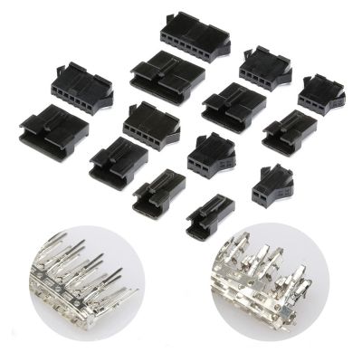 HFHYDZSW 20sets/10sets 2/3/4/5/6/7/8Pin Pitch2.54mm SM Female and Male Wire Connector Housing Terminals SM-2P SM-2R JST SM2.54 SM Plug(5p,20Set)