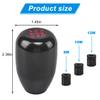 AUCELI Car Gear Shift Knob, 5 Speed Manual Vehicle Gear Stick Shifter Lever Knob with 3 Adapters, Aluminum Alloy Automotive Transmission Shift Knob Accessories, Universal for Most Cars (Black) view 2