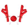 Gxdqxxd Car Reindeer Antlers Kit with Nose Christmas Decoration Universal Holiday Easily Install Decorative Car Costume, Red view 1