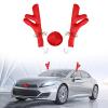 Gxdqxxd Car Reindeer Antlers Kit with Nose Christmas Decoration Universal Holiday Easily Install Decorative Car Costume, Red view 4