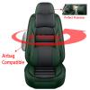 GFHJYY Car Seat Cover for Nissan Altima 2000-2025,Premium Leather Seat Cover,Non-Slip Waterproof Breathable Automotive Seat Covers Fit for Most Cars,Sedan(Green & Black,2PCS Front with Pillow) view 2