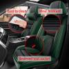 GFHJYY Car Seat Cover for Nissan Altima 2000-2025,Premium Leather Seat Cover,Non-Slip Waterproof Breathable Automotive Seat Covers Fit for Most Cars,Sedan(Green & Black,2PCS Front with Pillow) view 3