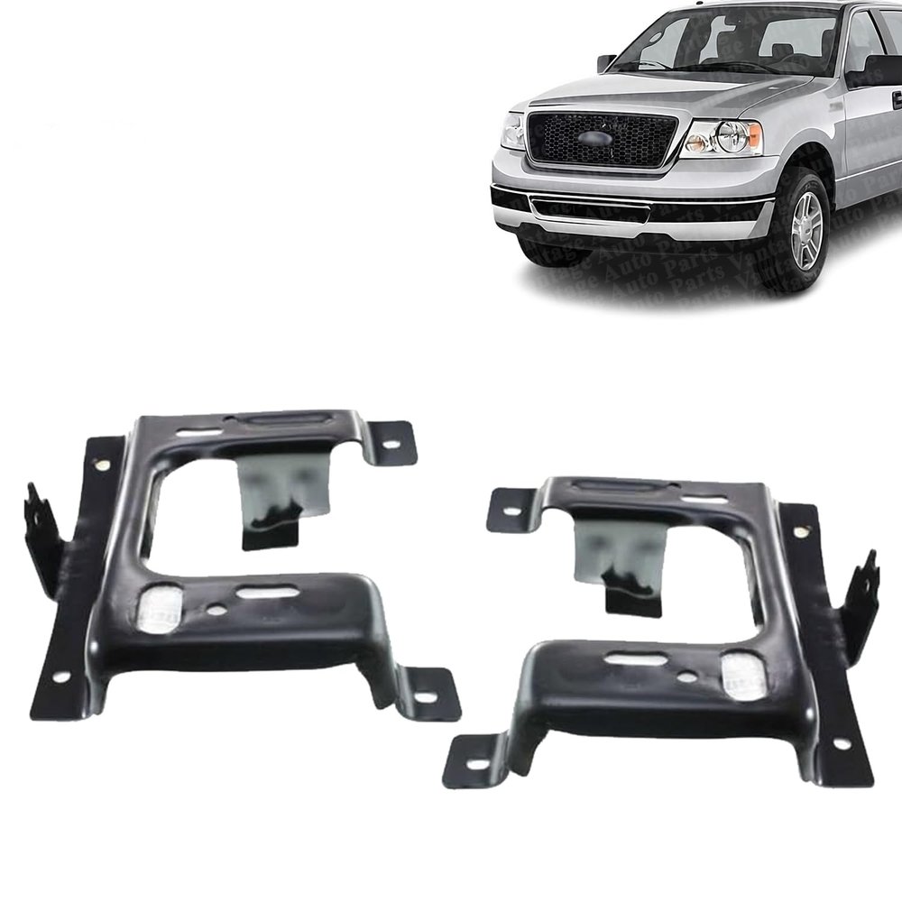 Vantage Auto Parts - Front Bumper Brackets Left and Right Side Compatible with Ford F-150 / Lincoln Mark LT 2006-2008 | DIRECT REPLACEMENT | Steel | 6L3Z17B984AA 6L3Z17B985AA | FO1067172 FO1066172