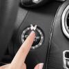 2PCS Car Engine Push Start Button Cover Decoration Ring,Bling Butterfly Push to Start Button Cover Ring with Rhinestones,Car Start Button Cover for Bling Car Accessories for Women (Black) view 3