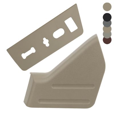 Power Seat Control Switch Housing Bezel & Seat Panel Trim | Compatible with 2009-2014 Ford F150,2010-2014 Lincoln Mark LT Truck Replacement | Front Driver Side Recliner Switch Panel (Camel)