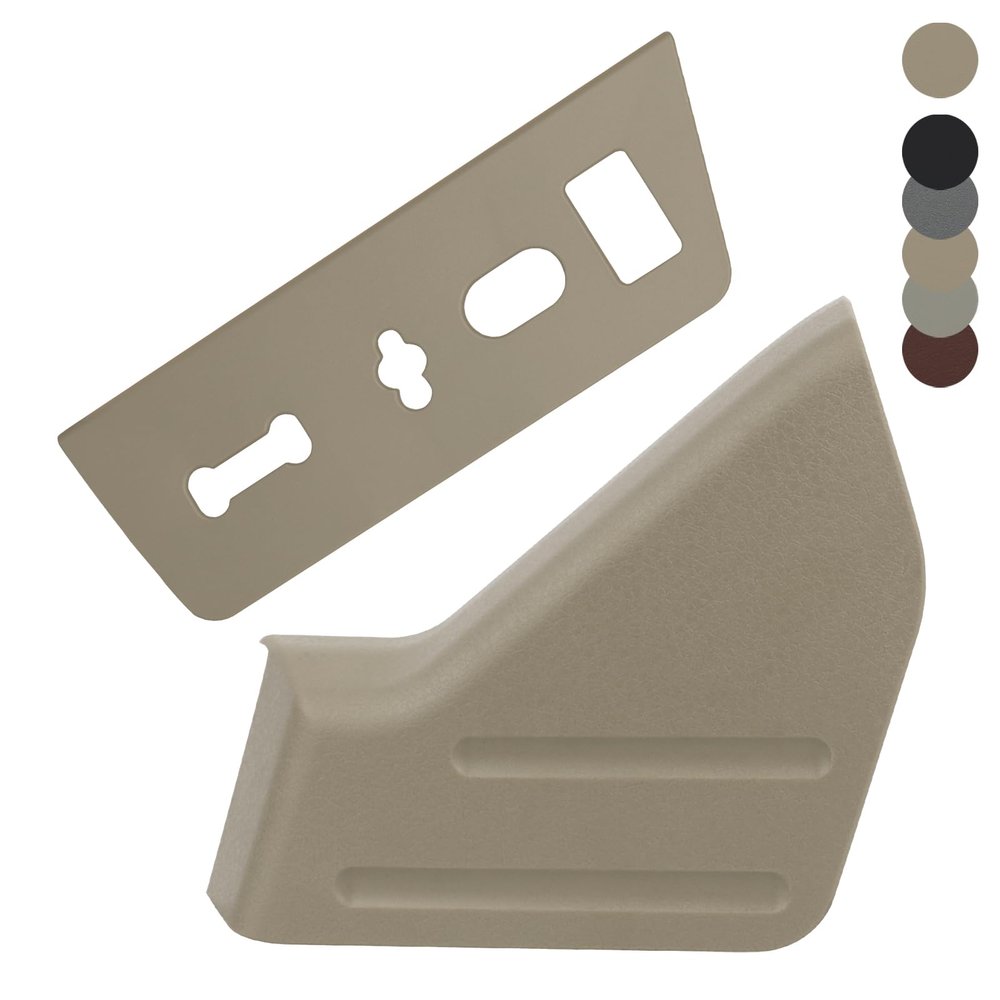 Power Seat Control Switch Housing Bezel & Seat Panel Trim | Compatible with 2009-2014 Ford F150,2010-2014 Lincoln Mark LT Truck Replacement | Front Driver Side Recliner Switch Panel (Camel)