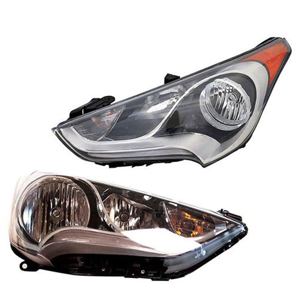 Headlight Assembly Replacement 2X Headlight for Hyundai Veloster 2012-2017