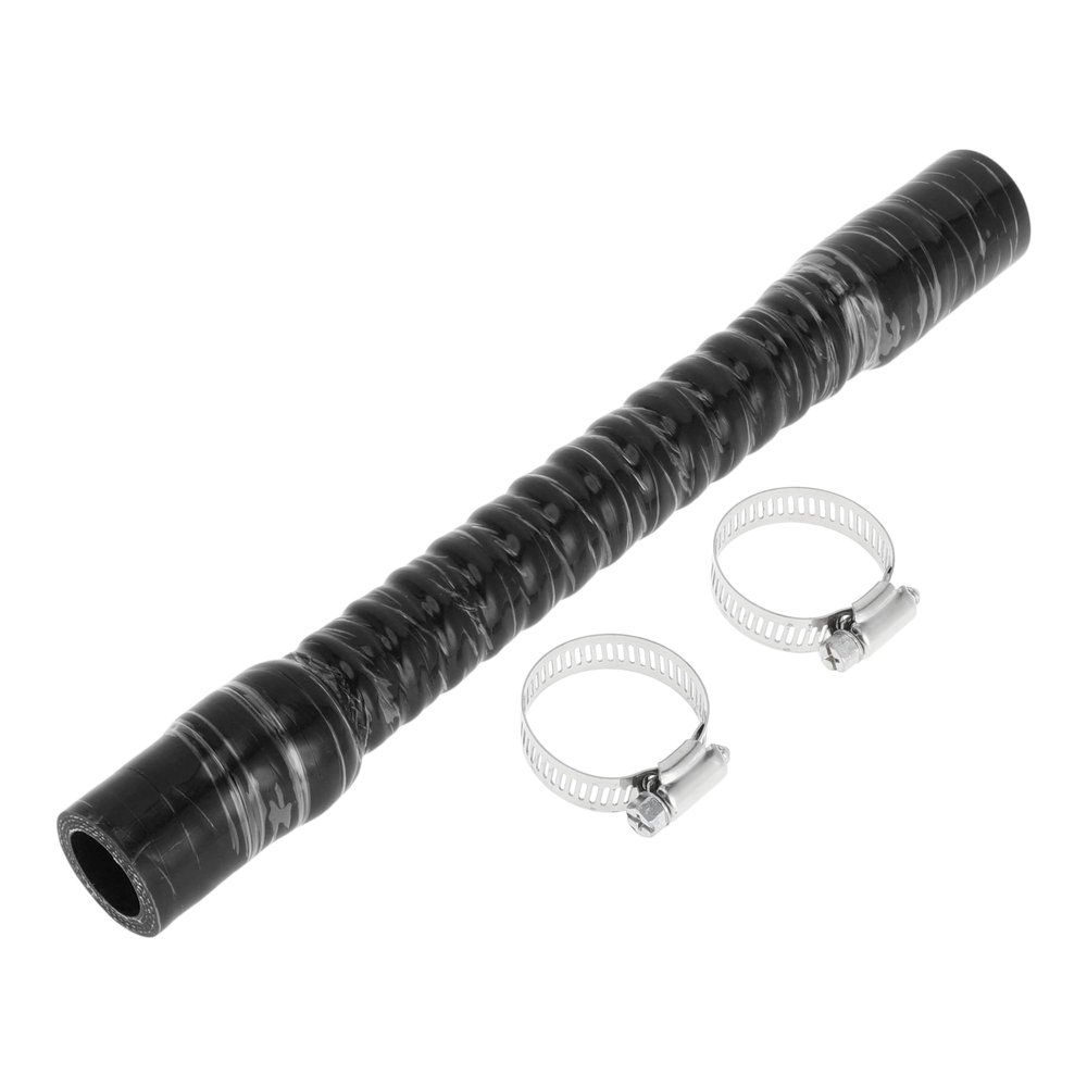 X AUTOHAUX 1 Set 22mm/0.87" ID 300mm/11.81" Length 0 Degree Black Car Silicone Hose with Clamps Coolant Hose Universal