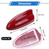 VekAuto Shark Fin Antenna Cover, AM/FM Signal Roof Aerial Universal for Car Auto SUV Truck ABS Material with Adhesive Base Dark Red view 3